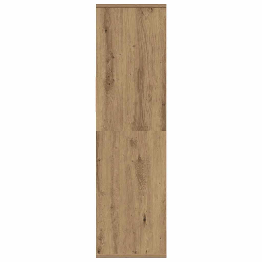 Boekenkast 34x31x112 cm bewerkt hout artisanaal eikenkleur is nu te koop bij PeponiXL, paradijselijk wonen!