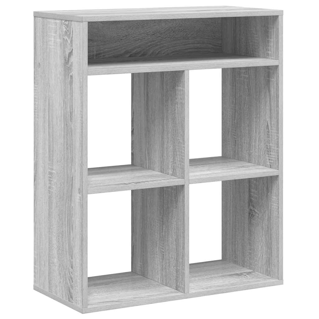 Boekenkast 66x31x80 cm bewerkt hout grijs sonoma eikenkleurig is nu te koop bij PeponiXL, paradijselijk wonen!