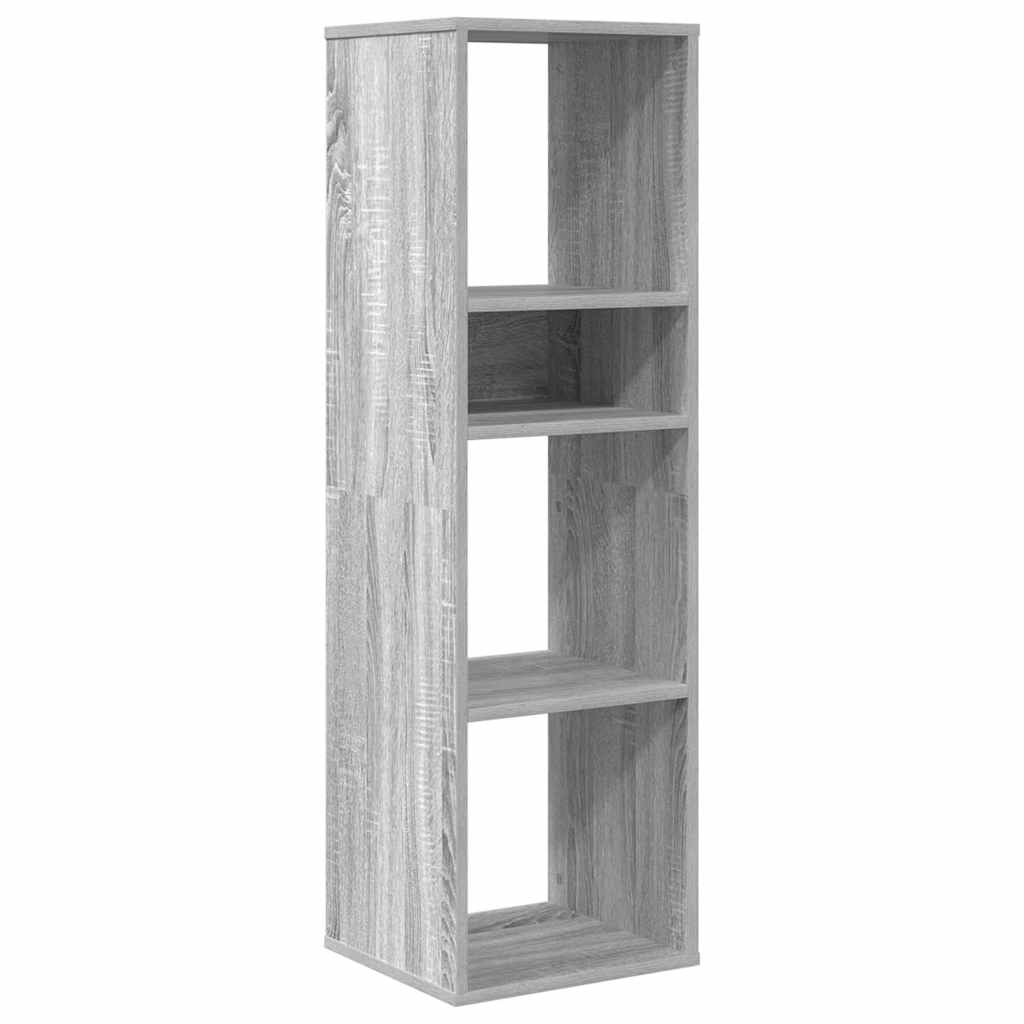 Boekenkast 34x31x112 cm bewerkt hout grijs sonoma eikenkleurig is nu te koop bij PeponiXL, paradijselijk wonen!