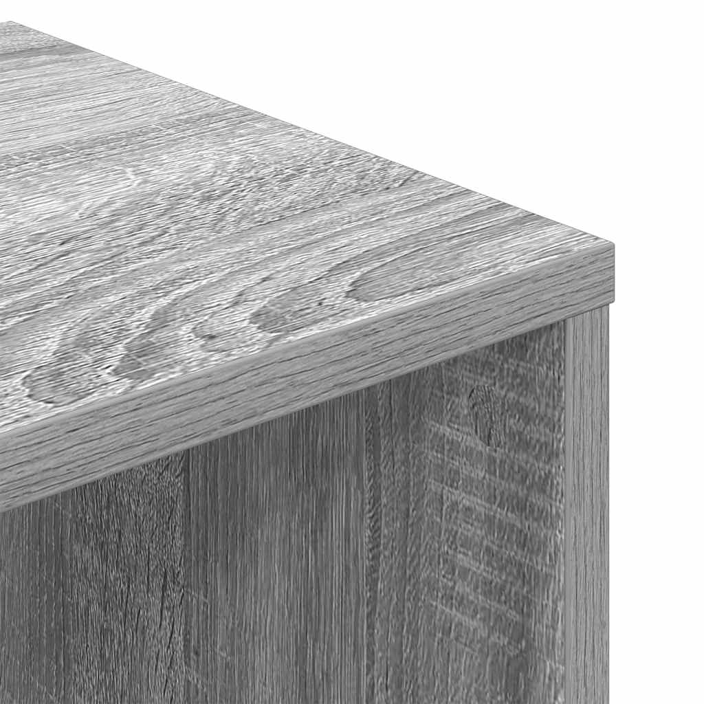 Boekenkast 34x31x112 cm bewerkt hout grijs sonoma eikenkleurig is nu te koop bij PeponiXL, paradijselijk wonen!