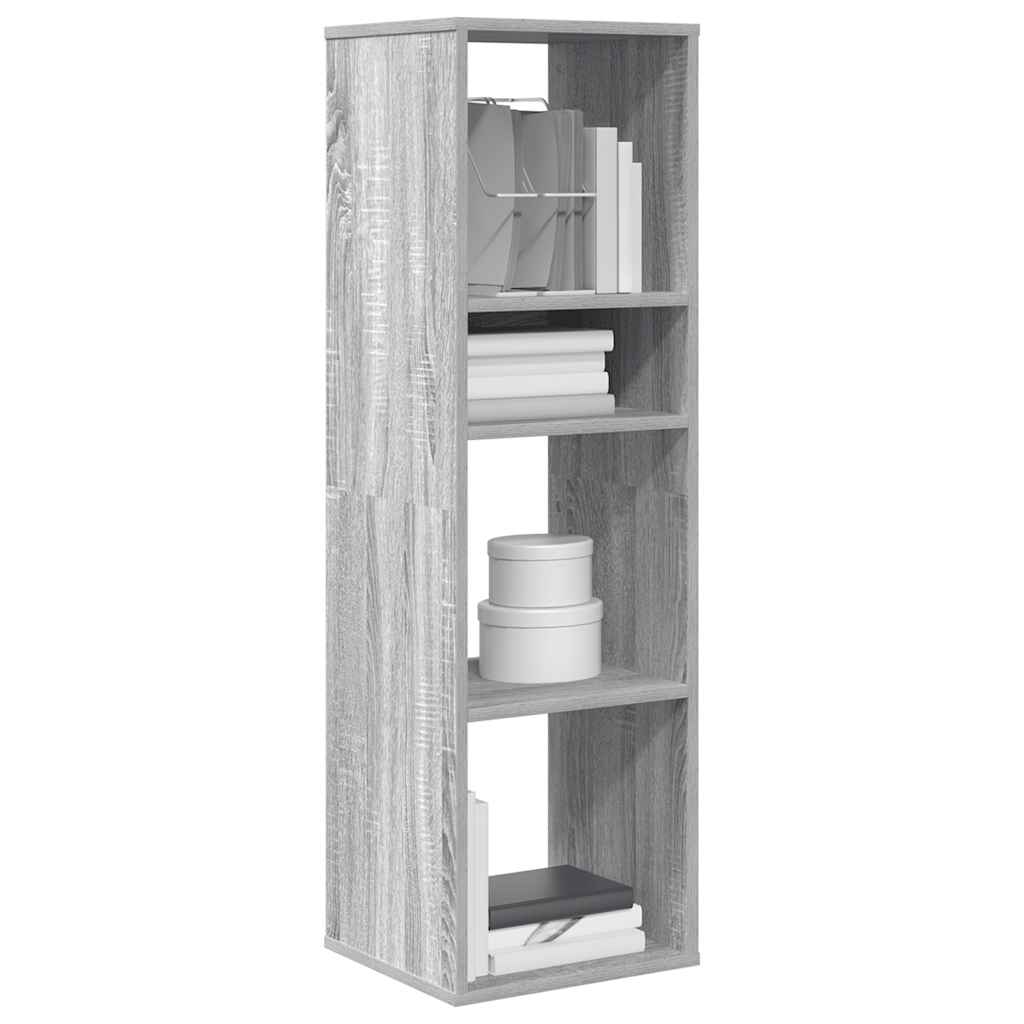 Boekenkast 34x31x112 cm bewerkt hout grijs sonoma eikenkleurig is nu te koop bij PeponiXL, paradijselijk wonen!