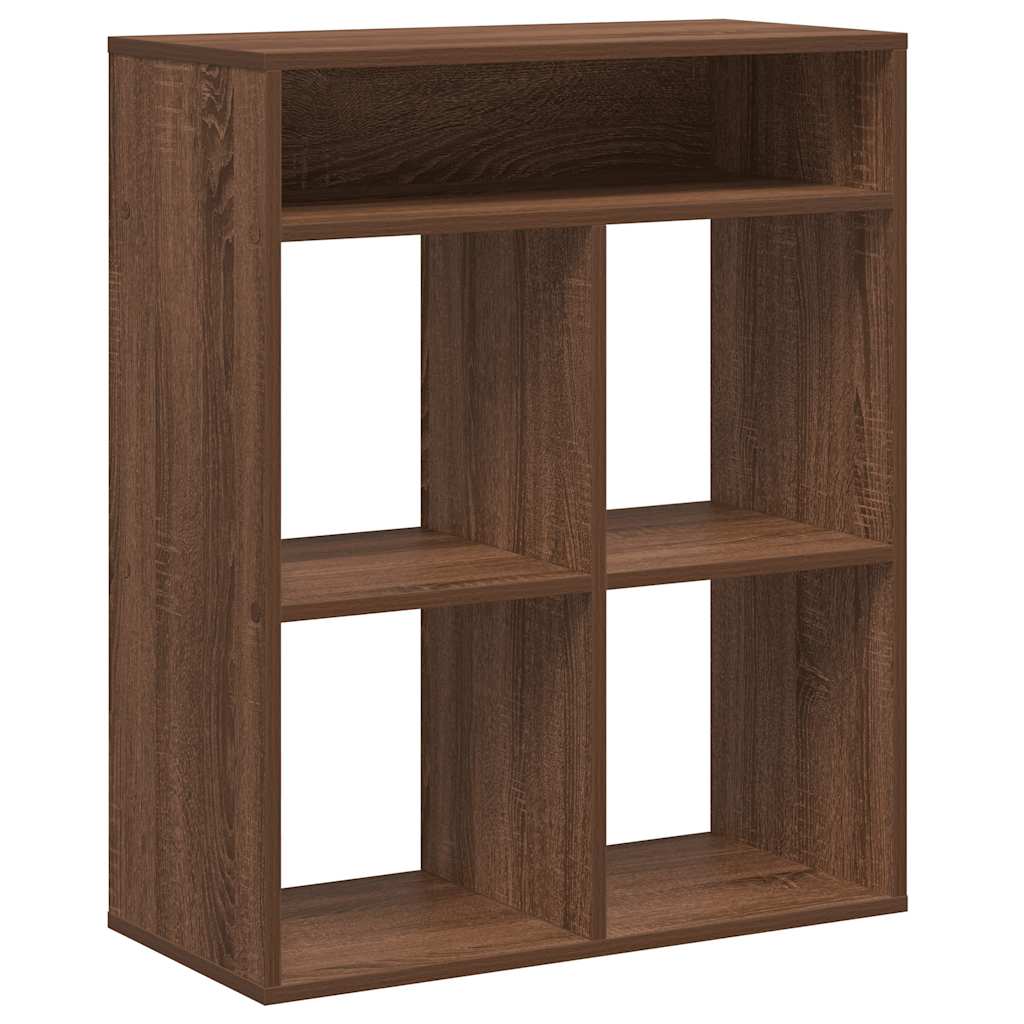 Boekenkast 66x31x80 cm bewerkt hout bruin eikenkleur is nu te koop bij PeponiXL, paradijselijk wonen!