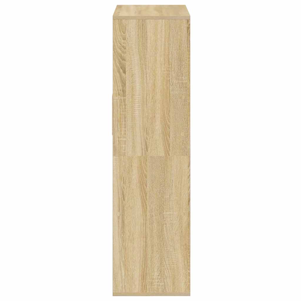 Boekenkast 66x31x112 cm bewerkt hout sonoma eikenkleurig is nu te koop bij PeponiXL, paradijselijk wonen!