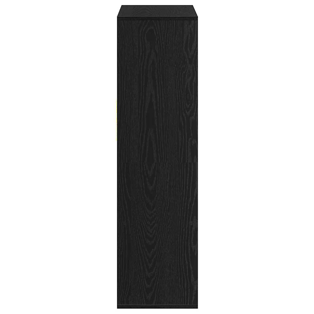 Boekenkast 66x31x112 cm bewerkt hout zwart is nu te koop bij PeponiXL, paradijselijk wonen!