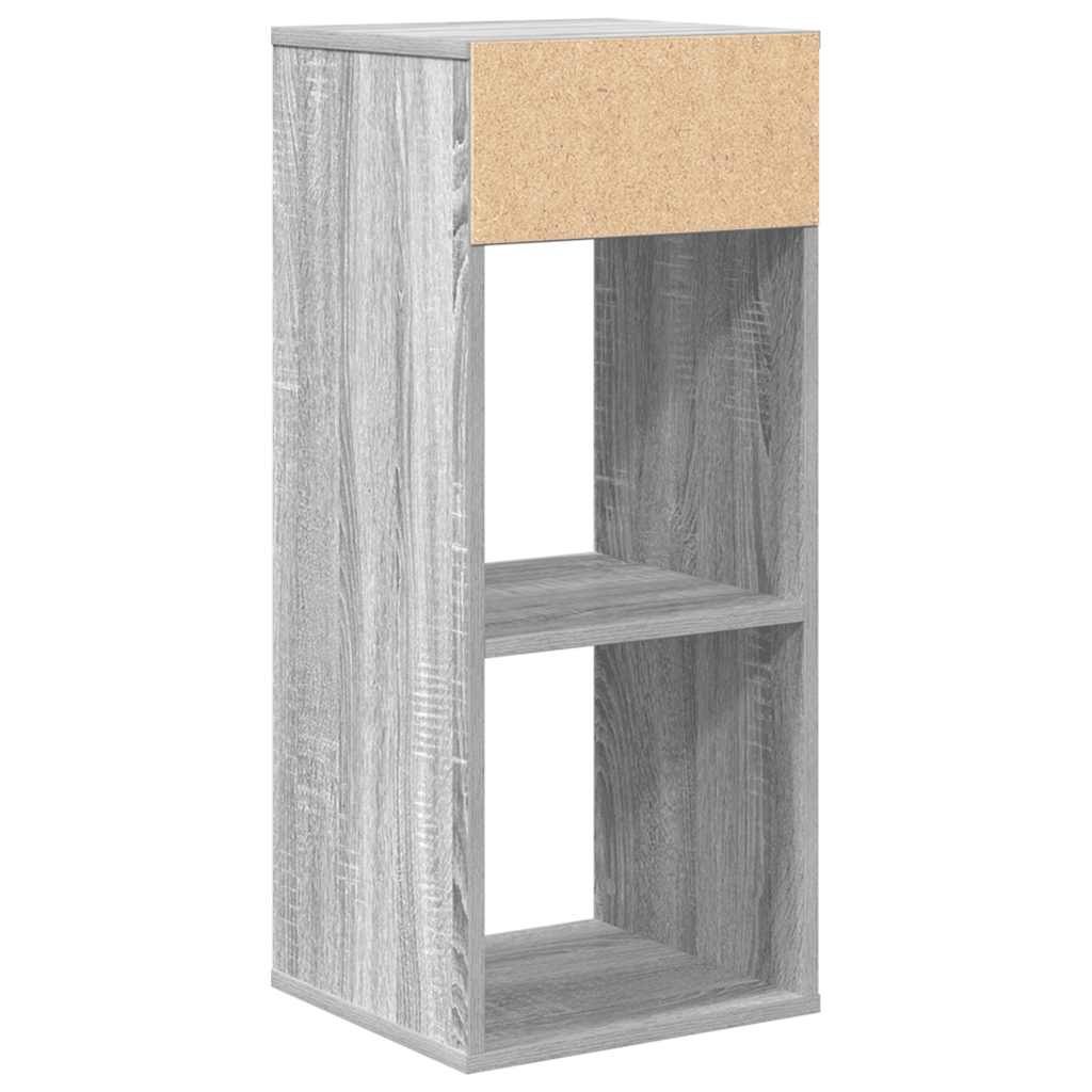 Boekenkast 34x31x80 cm bewerkt hout grijs sonoma eikenkleurig is nu te koop bij PeponiXL, paradijselijk wonen!