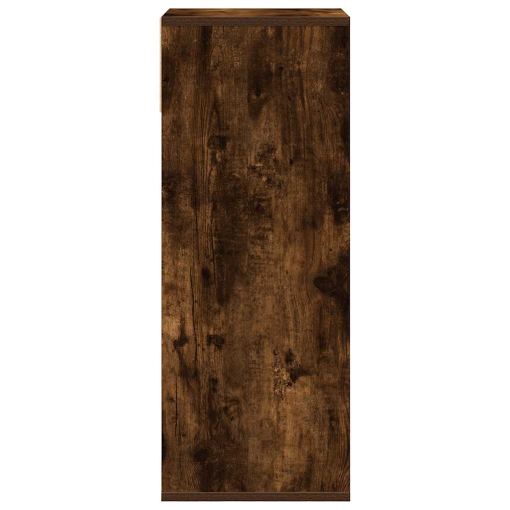 Boekenkast 34x31x80 cm bewerkt hout gerookt eikenkleurig is nu te koop bij PeponiXL, paradijselijk wonen!