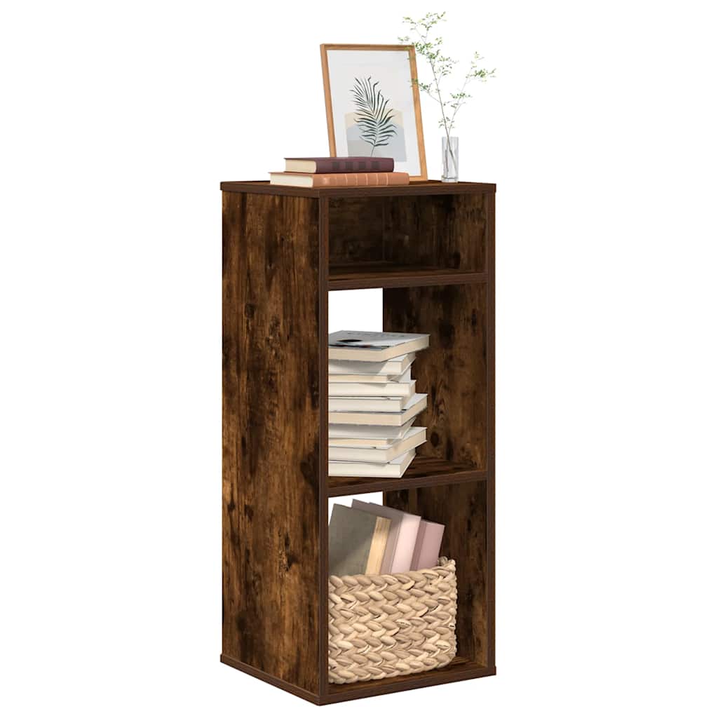 Boekenkast 34x31x80 cm bewerkt hout gerookt eikenkleurig is nu te koop bij PeponiXL, paradijselijk wonen!