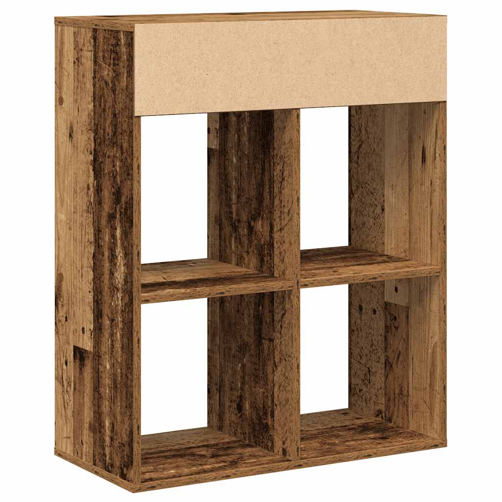Boekenkast 66x31x80 cm bewerkt hout oud houtkleurig is nu te koop bij PeponiXL, paradijselijk wonen!