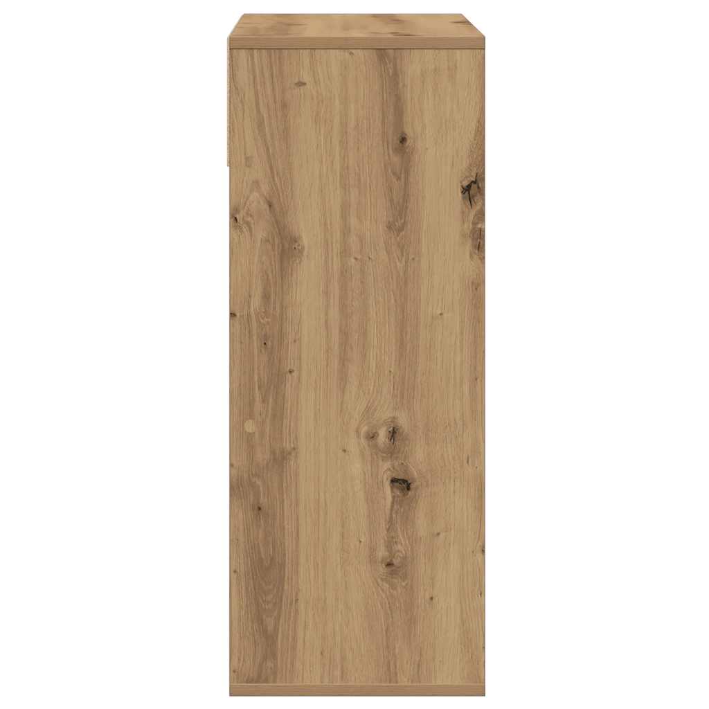 Boekenkast 66x31x80 cm bewerkt hout artisanaal eikenkleur is nu te koop bij PeponiXL, paradijselijk wonen!