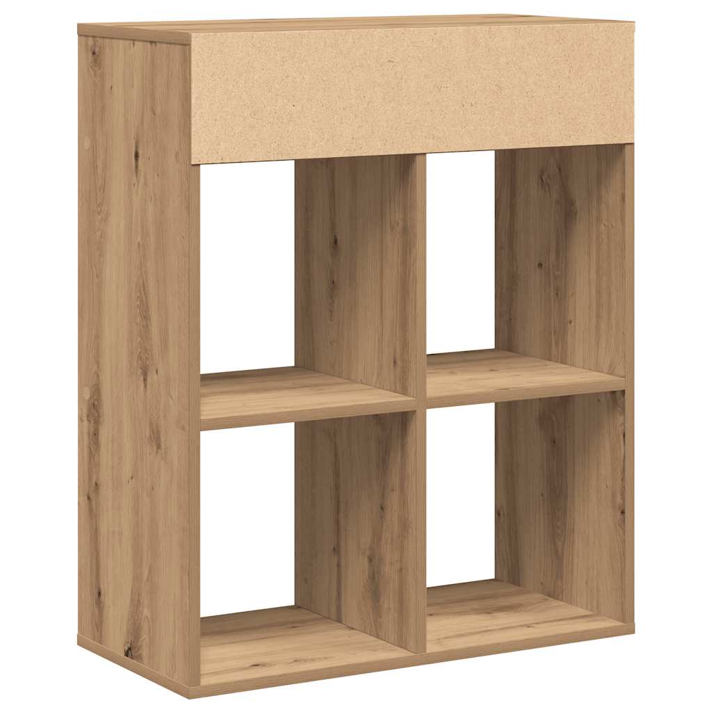 Boekenkast 66x31x80 cm bewerkt hout artisanaal eikenkleur is nu te koop bij PeponiXL, paradijselijk wonen!