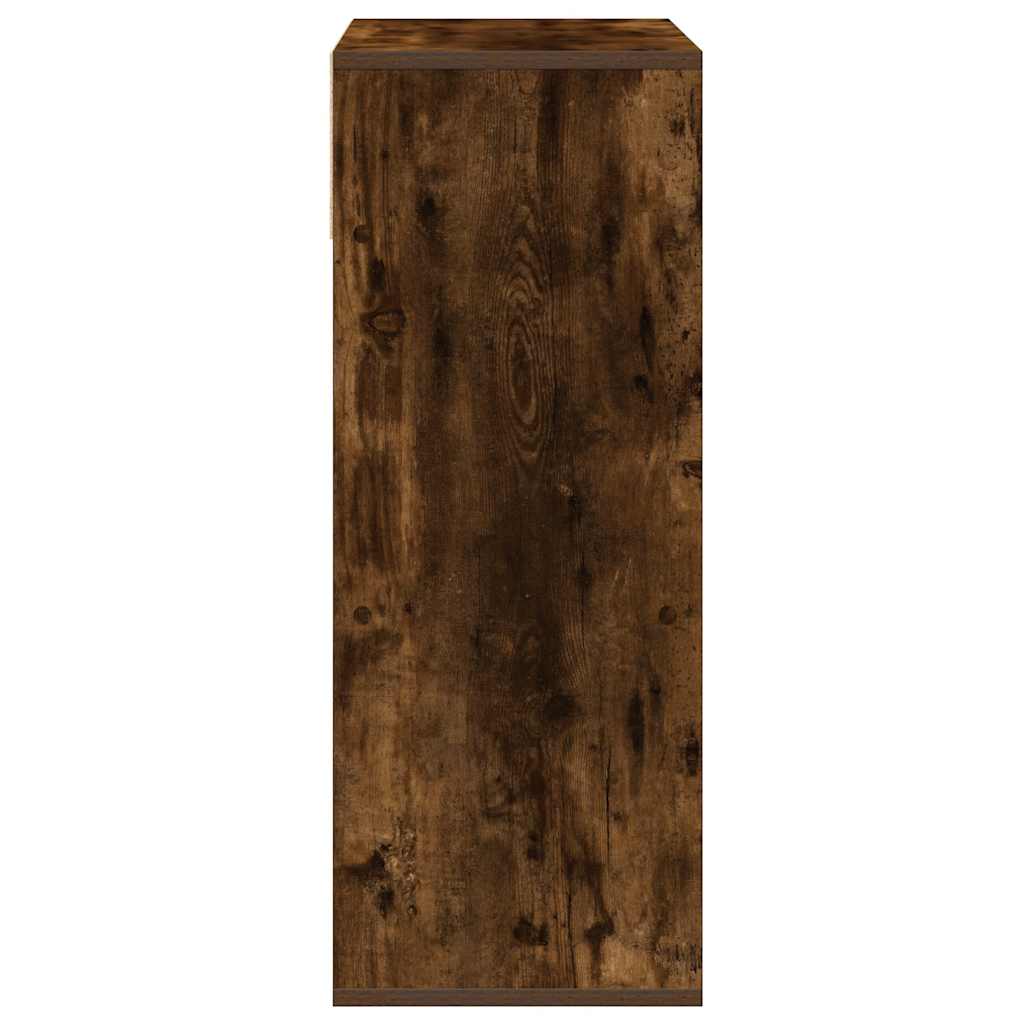 Boekenkast 66x31x80 cm bewerkt hout gerookt eikenkleurig is nu te koop bij PeponiXL, paradijselijk wonen!