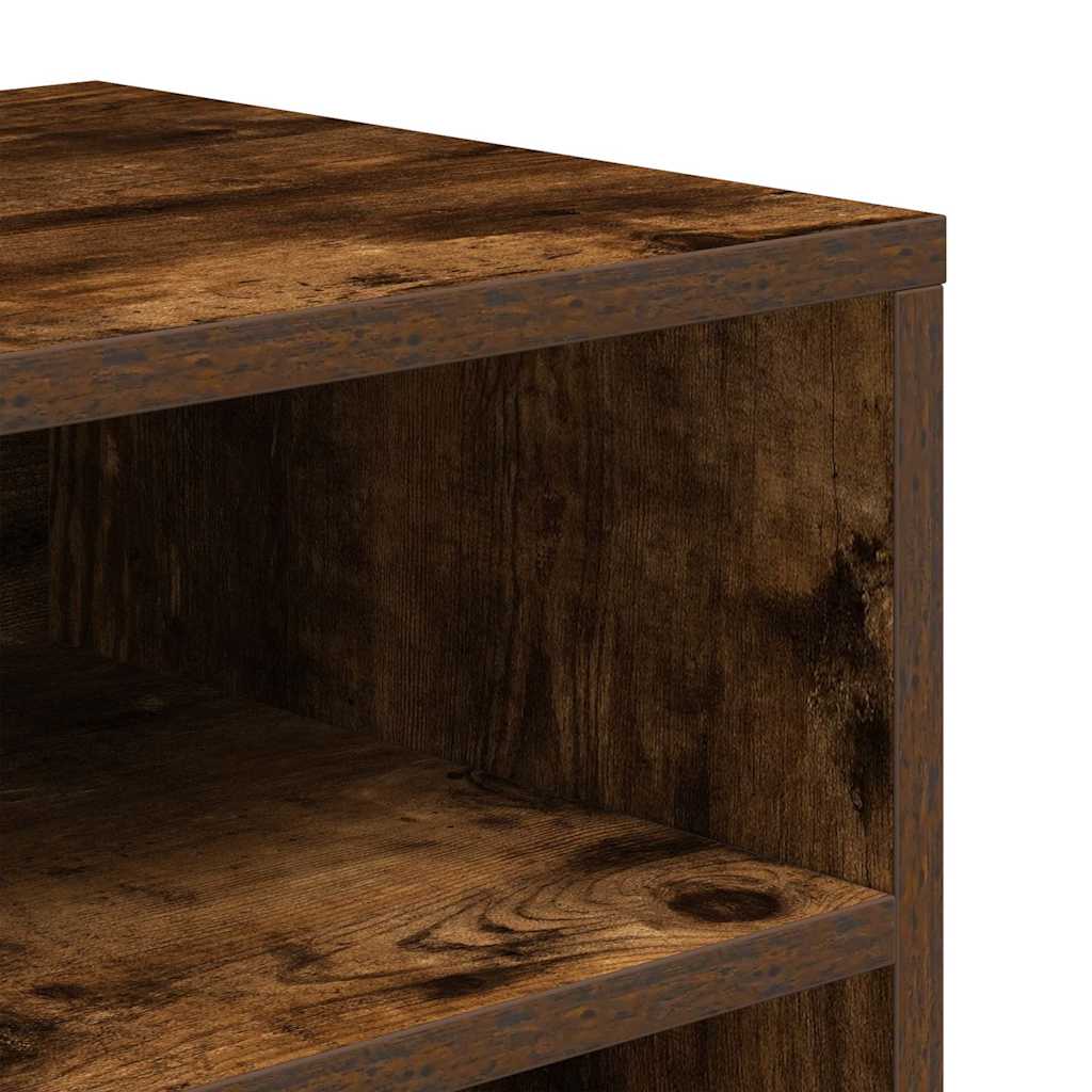 Boekenkast 66x31x80 cm bewerkt hout gerookt eikenkleurig is nu te koop bij PeponiXL, paradijselijk wonen!