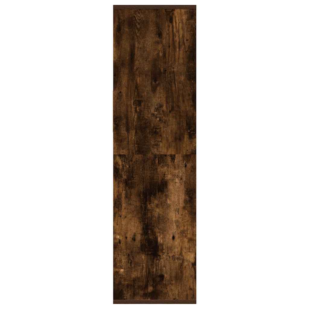 Boekenkast 34x31x112 cm bewerkt hout gerookt eikenkleurig is nu te koop bij PeponiXL, paradijselijk wonen!