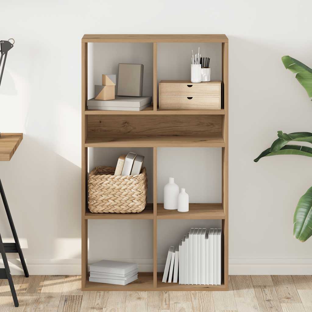 Boekenkast 66x31x112 cm bewerkt hout artisanaal eikenkleur is nu te koop bij PeponiXL, paradijselijk wonen!