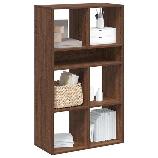 Boekenkast 66x31x112 cm bewerkt hout bruin eikenkleur is nu te koop bij PeponiXL, paradijselijk wonen!