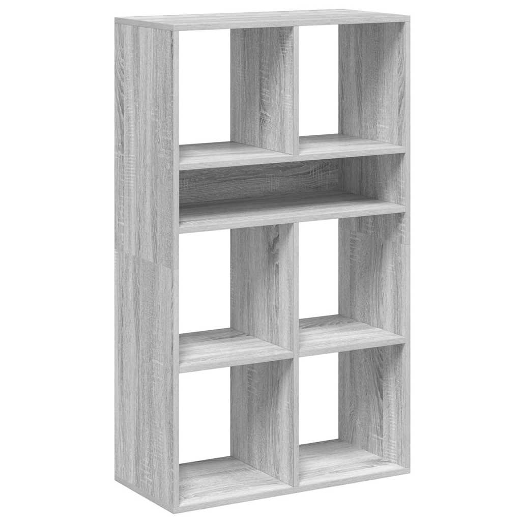 Boekenkast 66x31x112 cm bewerkt hout grijs sonoma eikenkleurig is nu te koop bij PeponiXL, paradijselijk wonen!