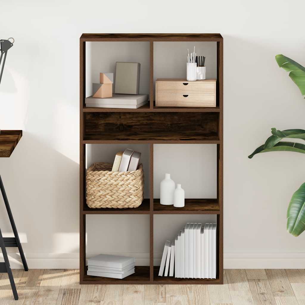 Boekenkast 66x31x112 cm bewerkt hout gerookt eikenkleurig is nu te koop bij PeponiXL, paradijselijk wonen!