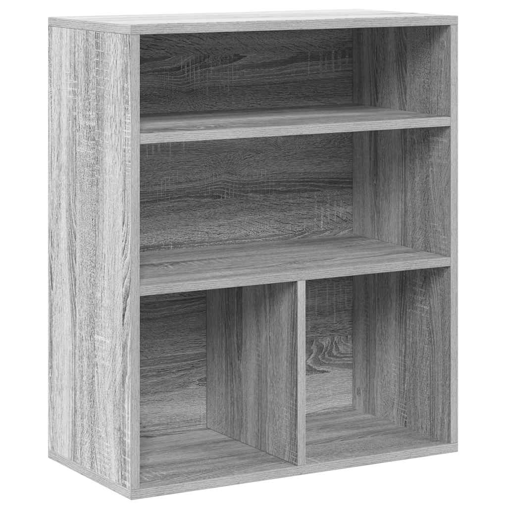 Boekenkast 60x30x71,5 cm bewerkt hout grijs sonoma eikenkleurig is nu te koop bij PeponiXL, paradijselijk wonen!
