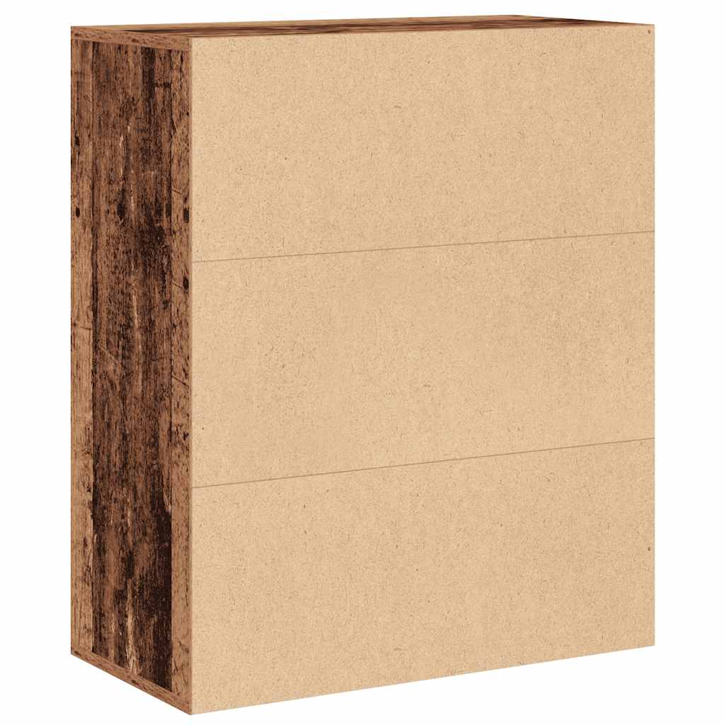 Boekenkast 60x30x71,5 cm bewerkt hout oud houtkleurig is nu te koop bij PeponiXL, paradijselijk wonen!