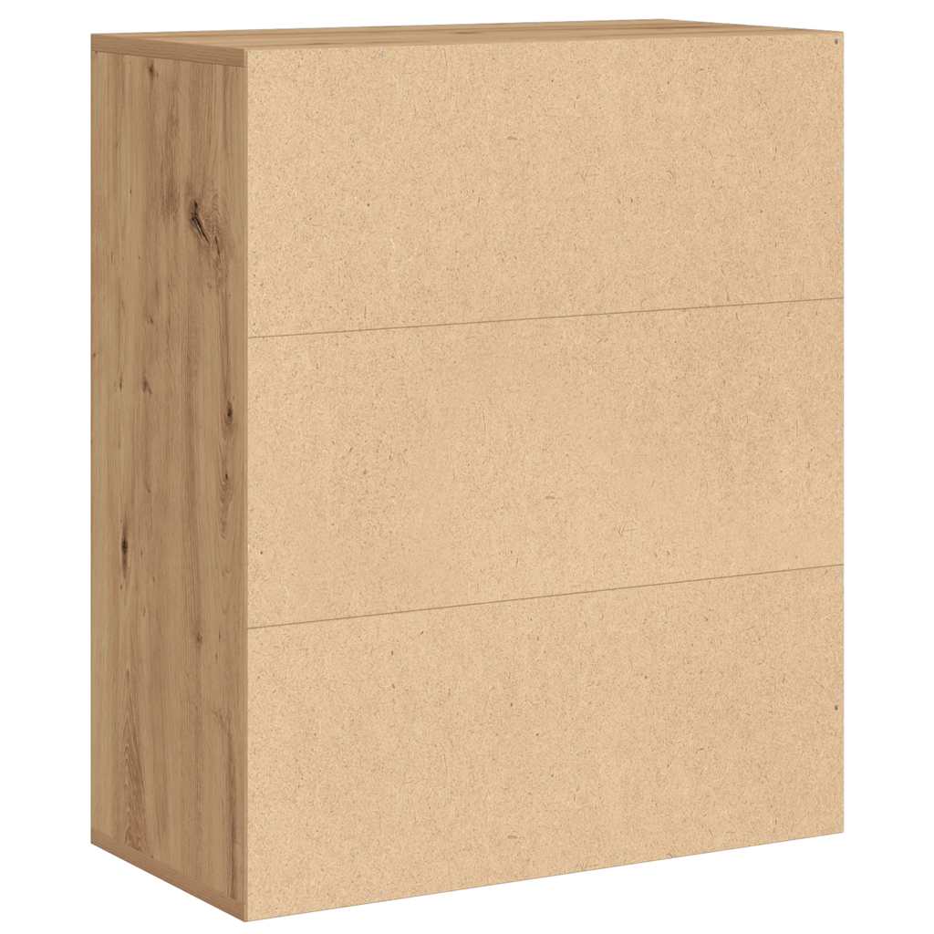 Boekenkast 60x30x71,5 cm bewerkt hout artisanaal eikenkleur is nu te koop bij PeponiXL, paradijselijk wonen!