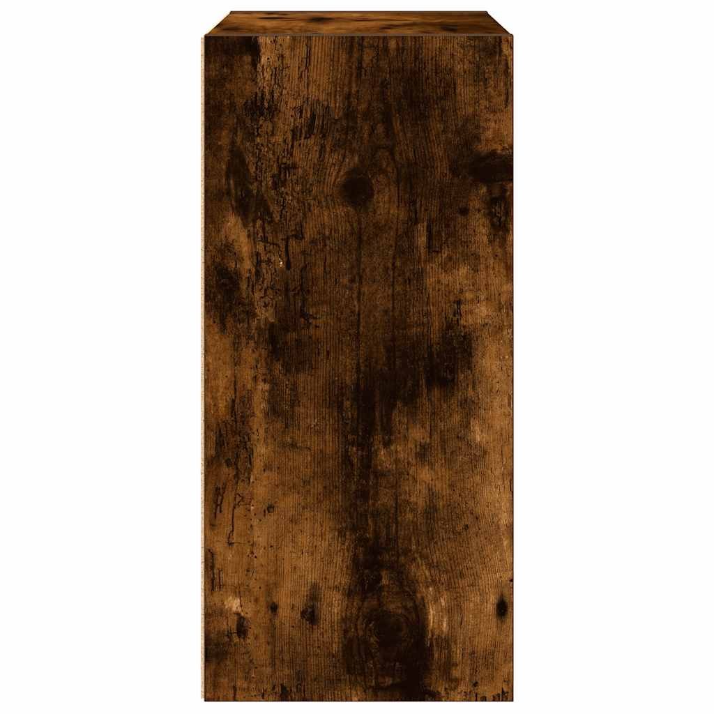 Boekenkast 31x24x52 cm bewerkt hout gerookt eikenkleurig is nu te koop bij PeponiXL, paradijselijk wonen!