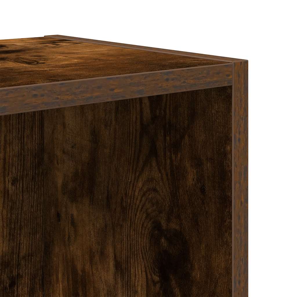 Boekenkast 31x24x52 cm bewerkt hout gerookt eikenkleurig is nu te koop bij PeponiXL, paradijselijk wonen!