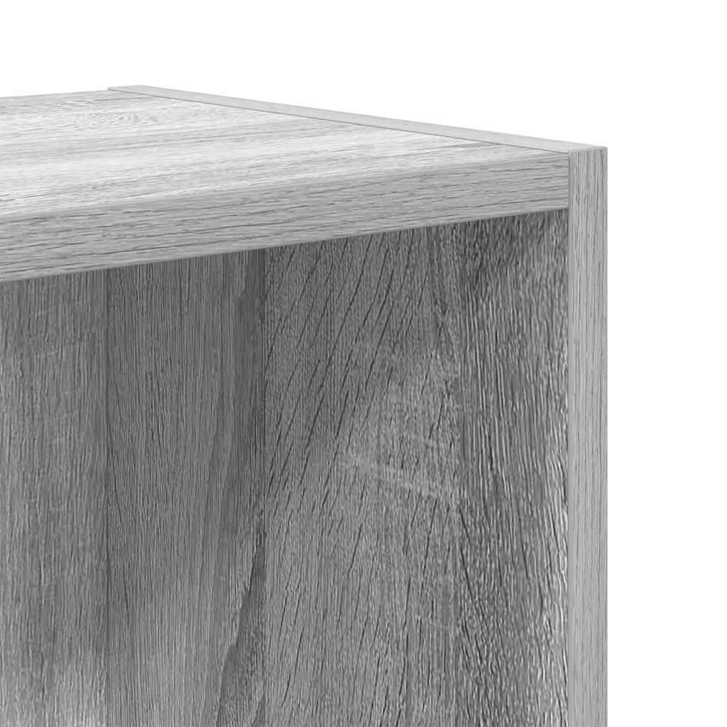 Boekenkast 31x24x52 cm bewerkt hout grijs sonoma eikenkleurig is nu te koop bij PeponiXL, paradijselijk wonen!