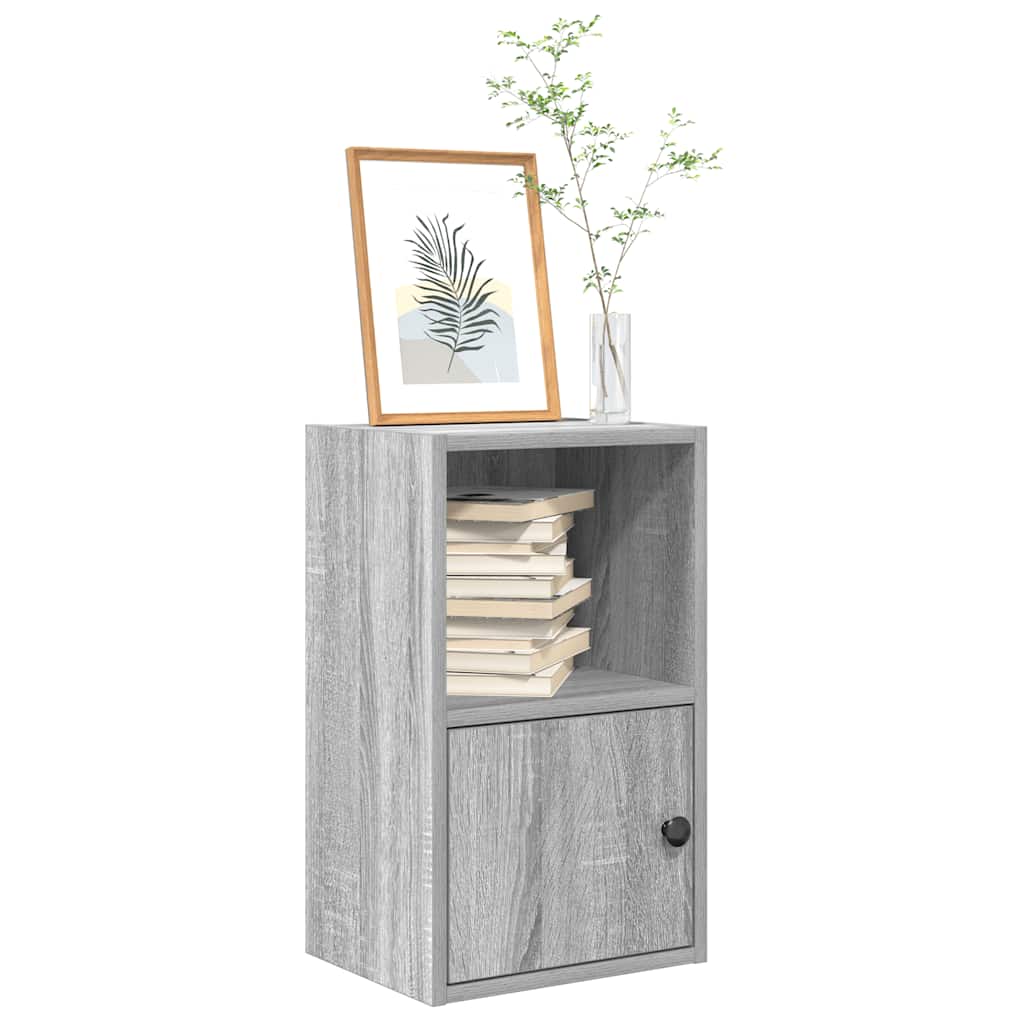 Boekenkast 31x24x52 cm bewerkt hout grijs sonoma eikenkleurig is nu te koop bij PeponiXL, paradijselijk wonen!
