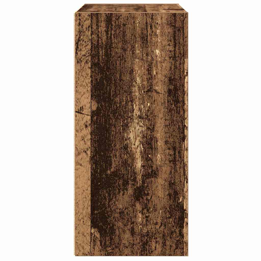 Boekenkast 31x24x52 cm bewerkt hout oud houtkleurig is nu te koop bij PeponiXL, paradijselijk wonen!