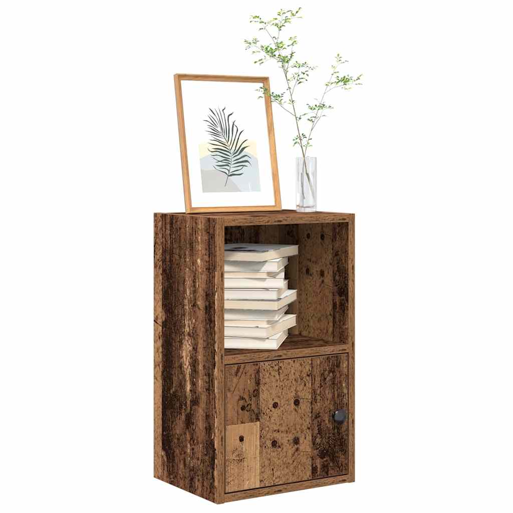 Boekenkast 31x24x52 cm bewerkt hout oud houtkleurig is nu te koop bij PeponiXL, paradijselijk wonen!
