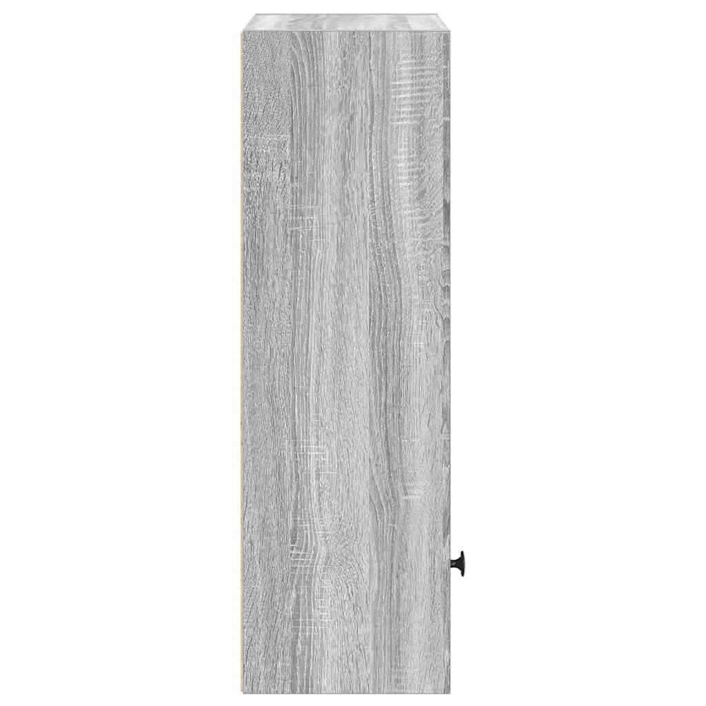 Boekenkast 31x24x77 cm bewerkt hout grijs sonoma eikenkleurig is nu te koop bij PeponiXL, paradijselijk wonen!