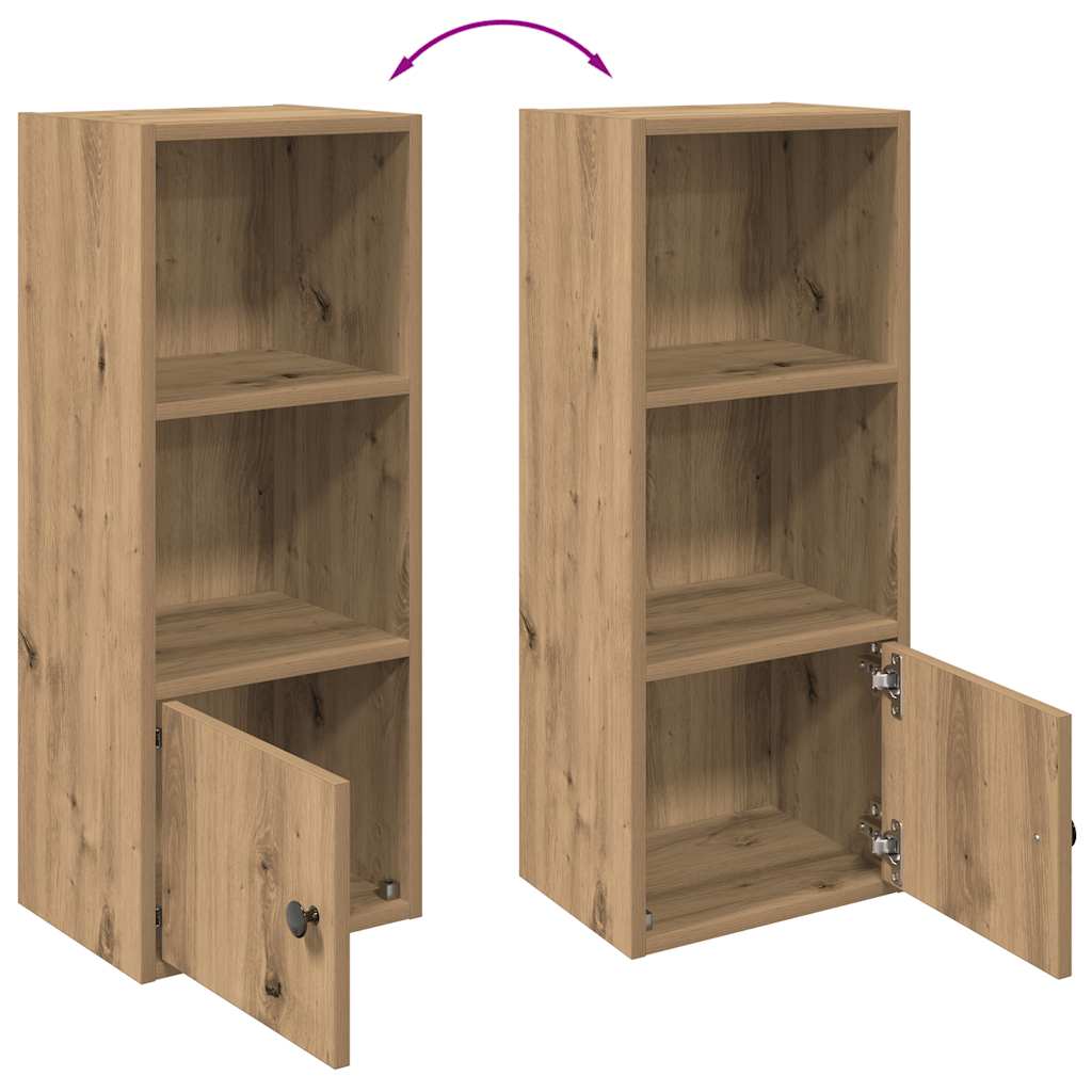 Boekenkast 31x24x77 cm bewerkt hout artisanaal eikenkleurig is nu te koop bij PeponiXL, paradijselijk wonen!