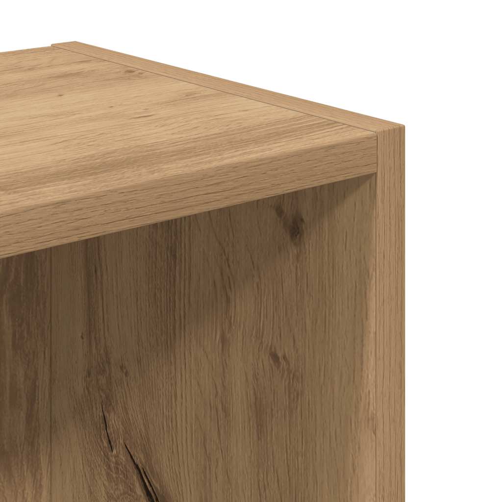 Boekenkast 31x24x77 cm bewerkt hout artisanaal eikenkleurig is nu te koop bij PeponiXL, paradijselijk wonen!