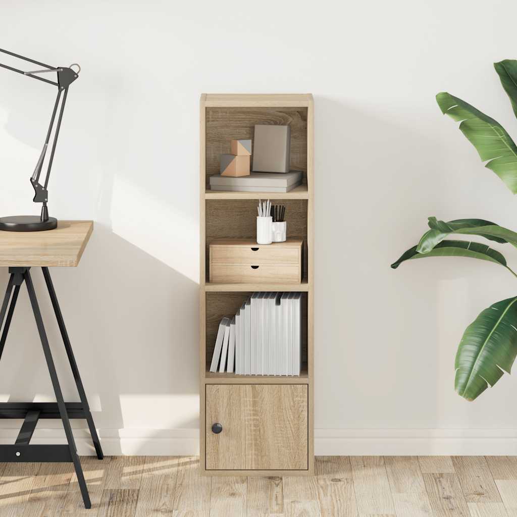 Boekenkast 31x24x102 cm bewerkt hout sonoma eikenkleurig is nu te koop bij PeponiXL, paradijselijk wonen!