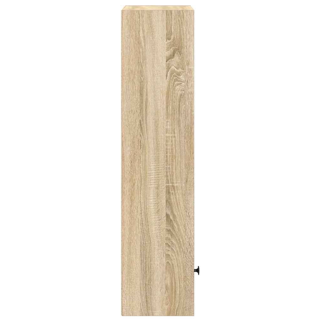 Boekenkast 31x24x102 cm bewerkt hout sonoma eikenkleurig is nu te koop bij PeponiXL, paradijselijk wonen!