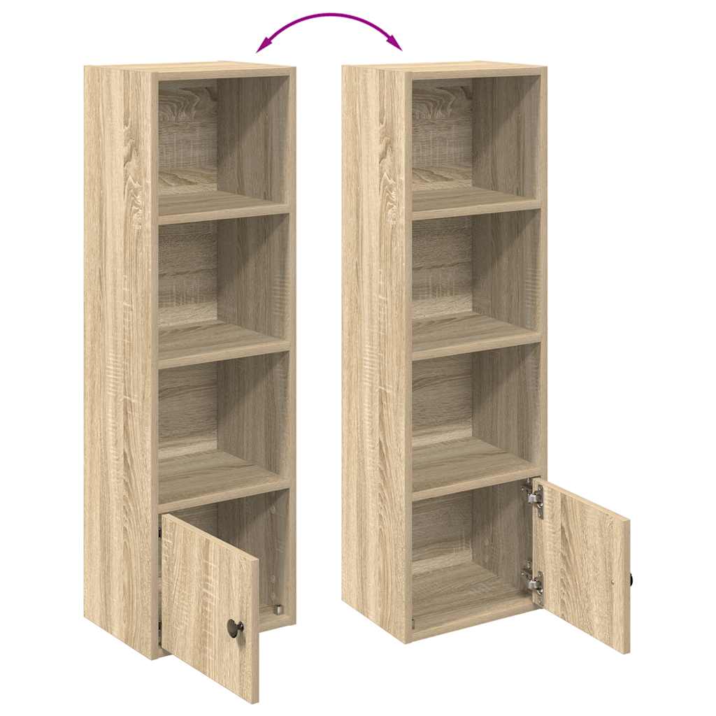 Boekenkast 31x24x102 cm bewerkt hout sonoma eikenkleurig is nu te koop bij PeponiXL, paradijselijk wonen!