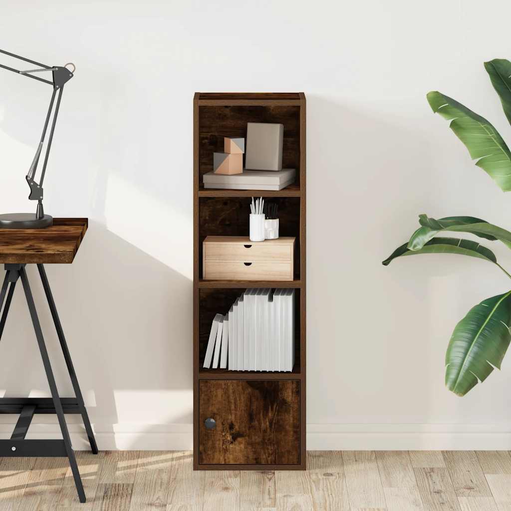Boekenkast 31x24x102 cm bewerkt hout gerookt eikenkleurig is nu te koop bij PeponiXL, paradijselijk wonen!