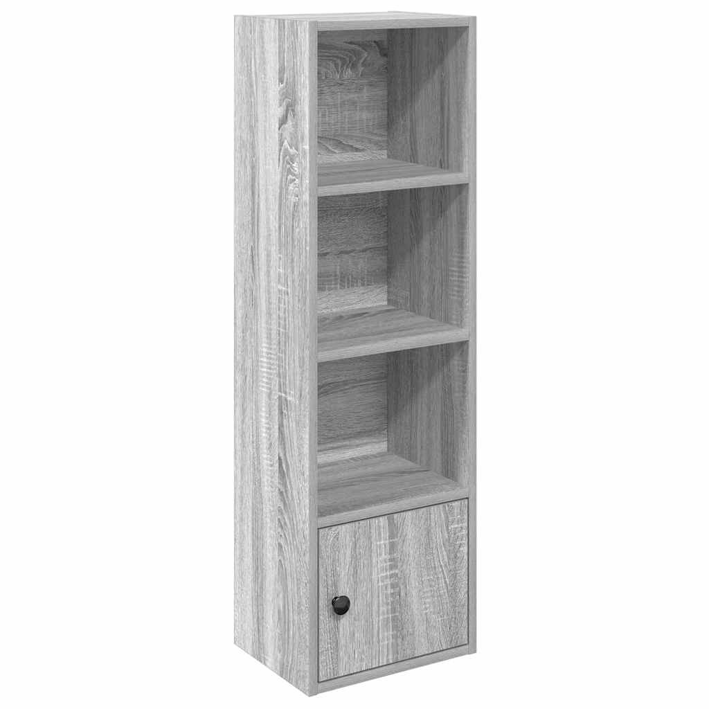 Boekenkast 31x24x102 cm bewerkt hout grijs sonoma eikenkleurig is nu te koop bij PeponiXL, paradijselijk wonen!