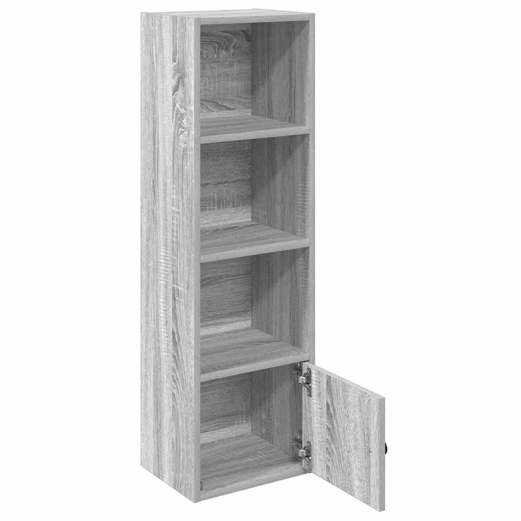 Boekenkast 31x24x102 cm bewerkt hout grijs sonoma eikenkleurig is nu te koop bij PeponiXL, paradijselijk wonen!