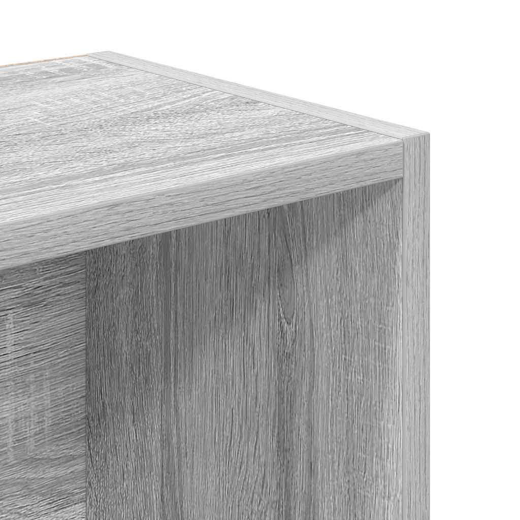 Boekenkast 31x24x102 cm bewerkt hout grijs sonoma eikenkleurig is nu te koop bij PeponiXL, paradijselijk wonen!