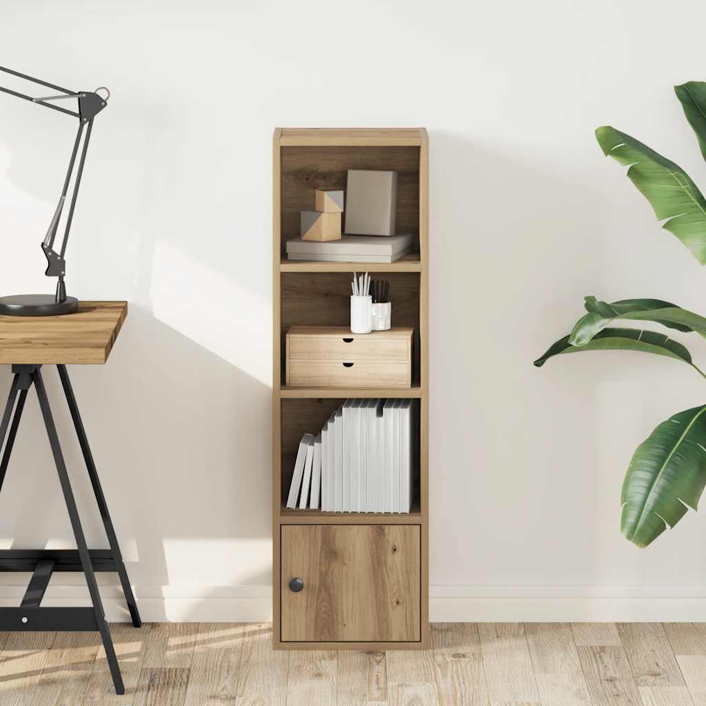 Boekenkast 31x24x102 cm bewerkt hout artisanaal eikenkleurig is nu te koop bij PeponiXL, paradijselijk wonen!