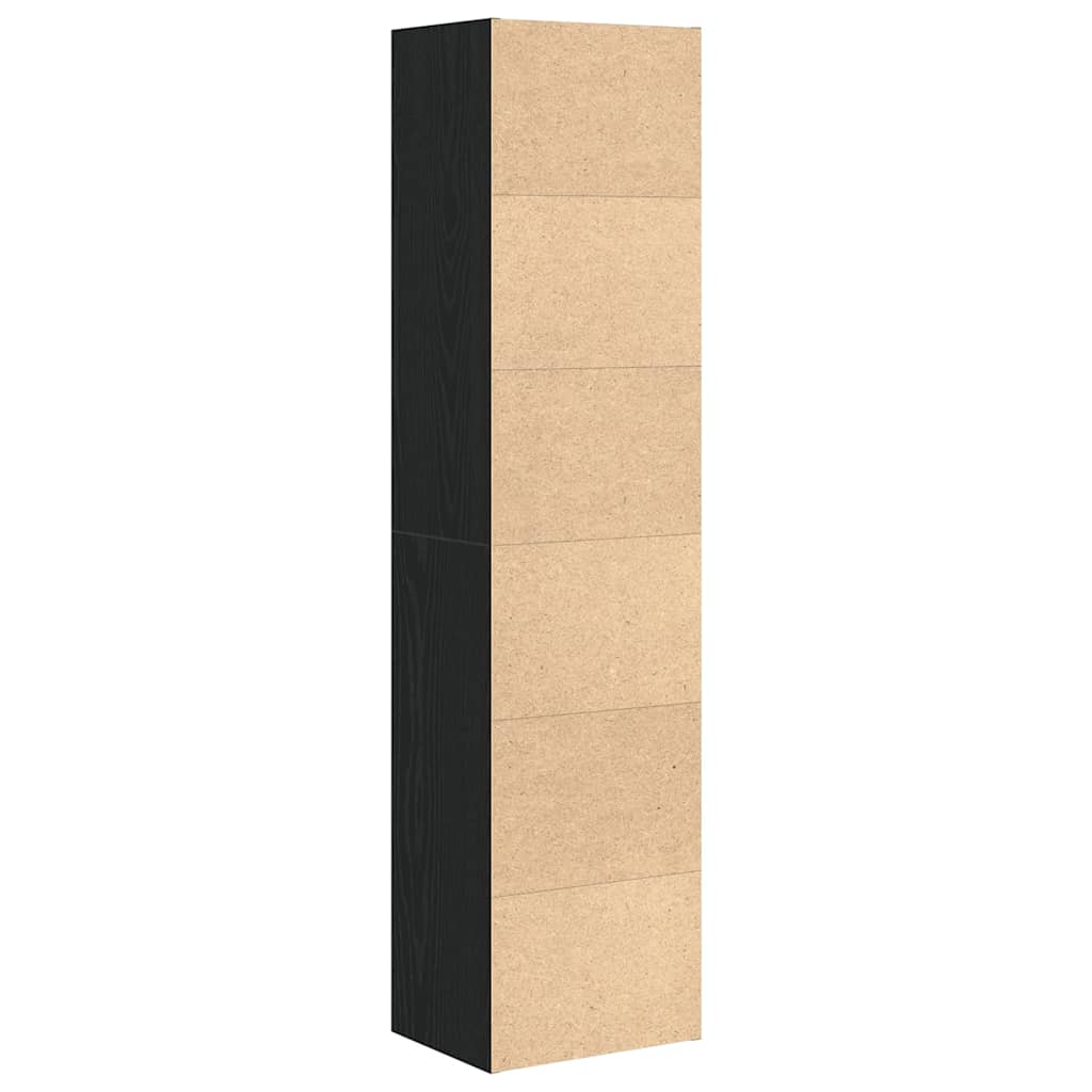 Boekenkast 31x24x127 cm bewerkt hout zwart eikenkleurig is nu te koop bij PeponiXL, paradijselijk wonen!