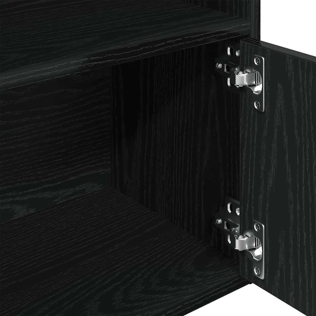 Boekenkast 31x24x127 cm bewerkt hout zwart eikenkleurig is nu te koop bij PeponiXL, paradijselijk wonen!