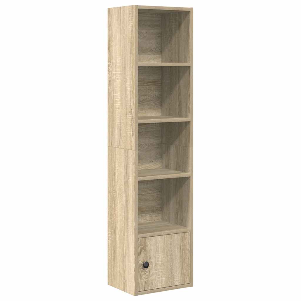 Boekenkast 31x24x127 cm bewerkt hout sonoma eikenkleurig is nu te koop bij PeponiXL, paradijselijk wonen!
