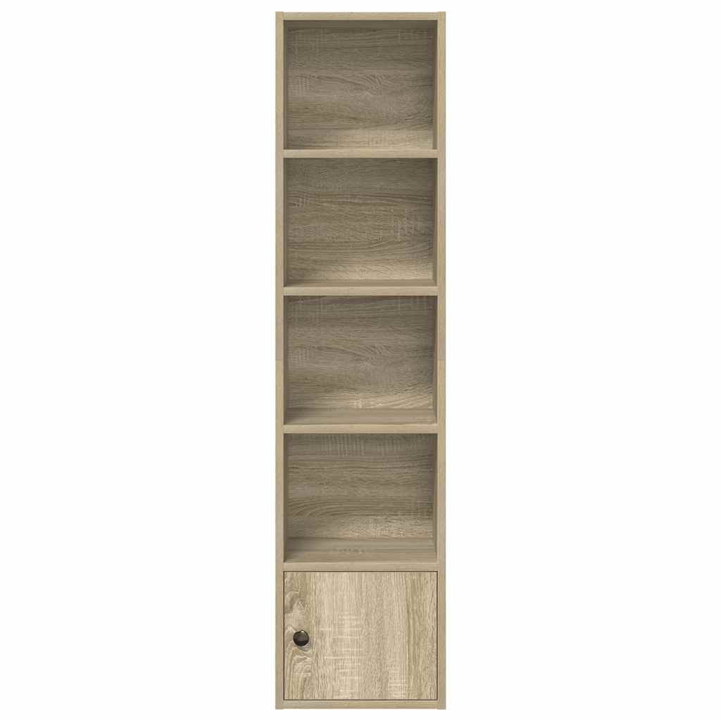 Boekenkast 31x24x127 cm bewerkt hout sonoma eikenkleurig is nu te koop bij PeponiXL, paradijselijk wonen!