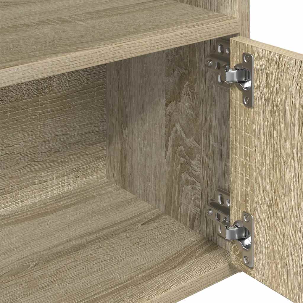 Boekenkast 31x24x127 cm bewerkt hout sonoma eikenkleurig is nu te koop bij PeponiXL, paradijselijk wonen!