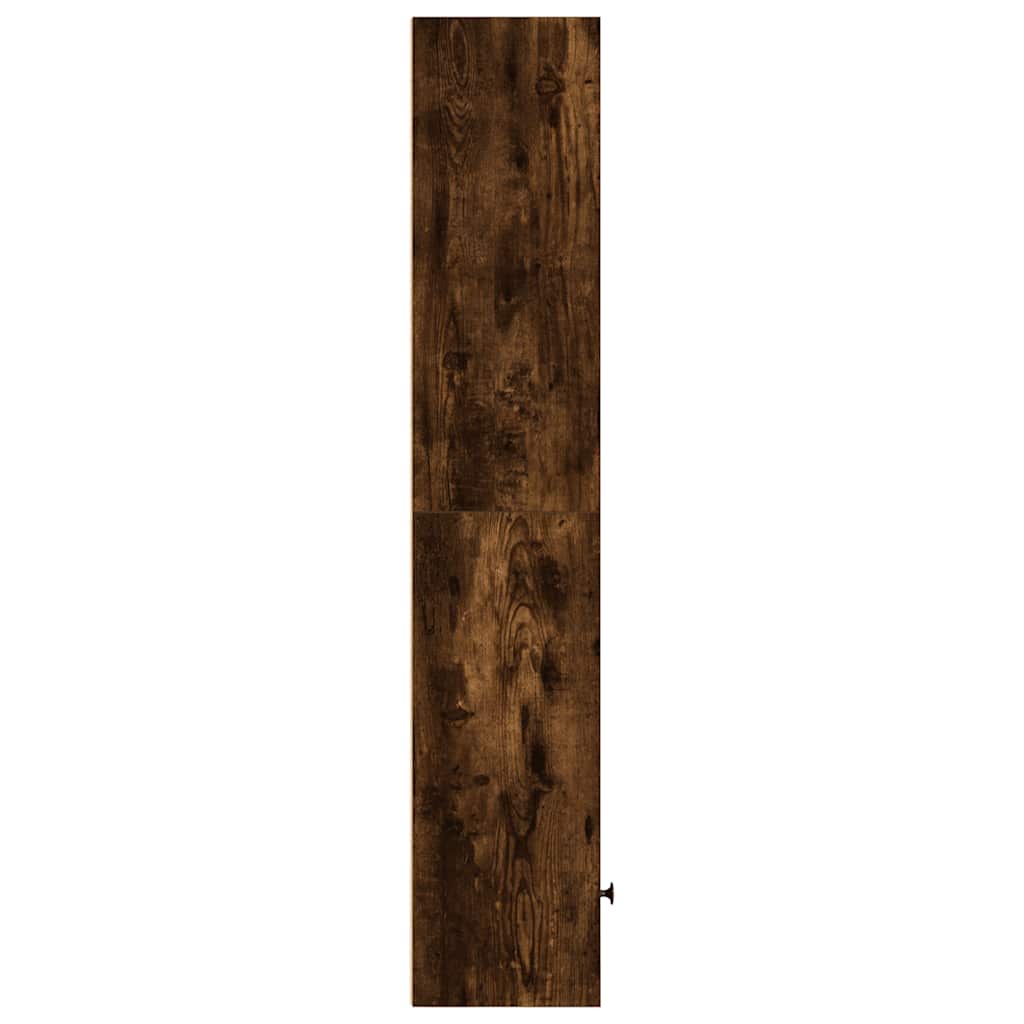 Boekenkast 31x24x127 cm bewerkt hout gerookt eikenkleurig is nu te koop bij PeponiXL, paradijselijk wonen!