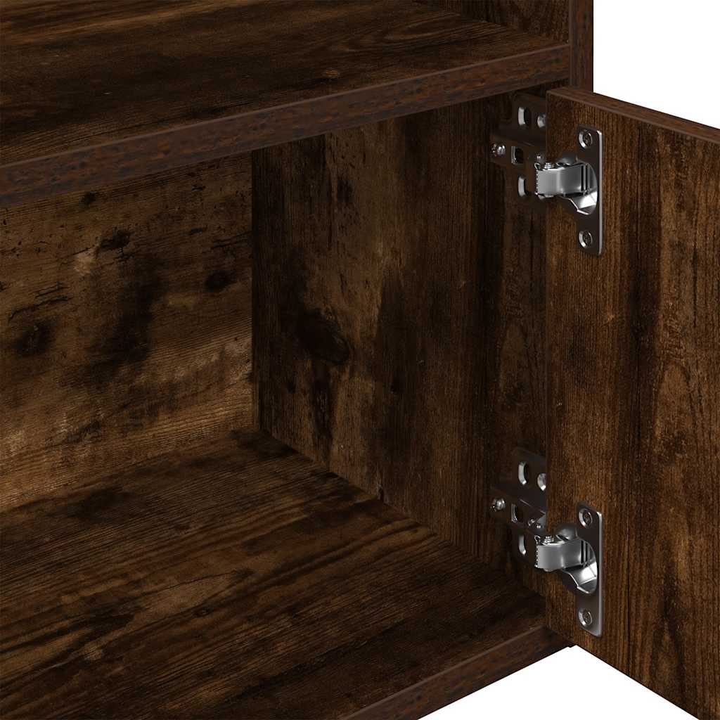 Boekenkast 31x24x127 cm bewerkt hout gerookt eikenkleurig is nu te koop bij PeponiXL, paradijselijk wonen!