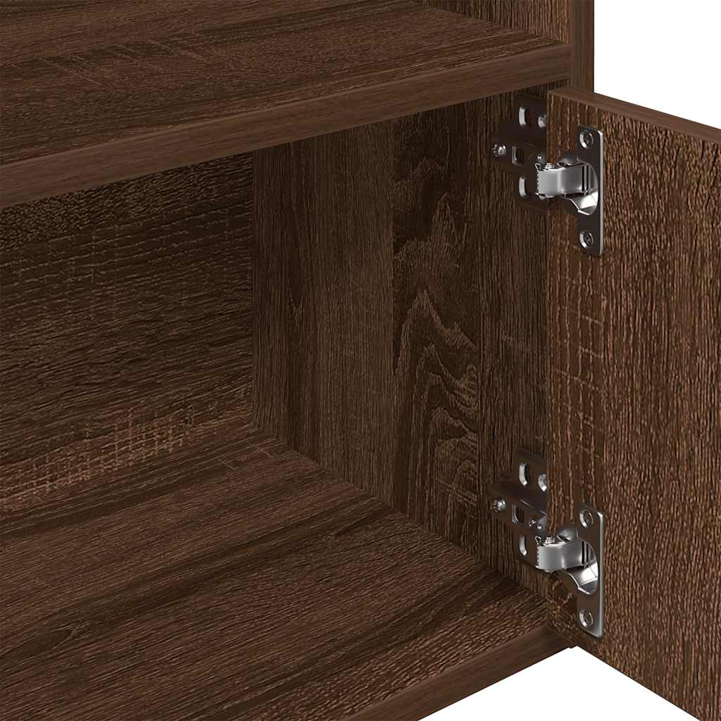 Boekenkast 31x24x127 cm bewerkt hout bruin eikenkleurig is nu te koop bij PeponiXL, paradijselijk wonen!