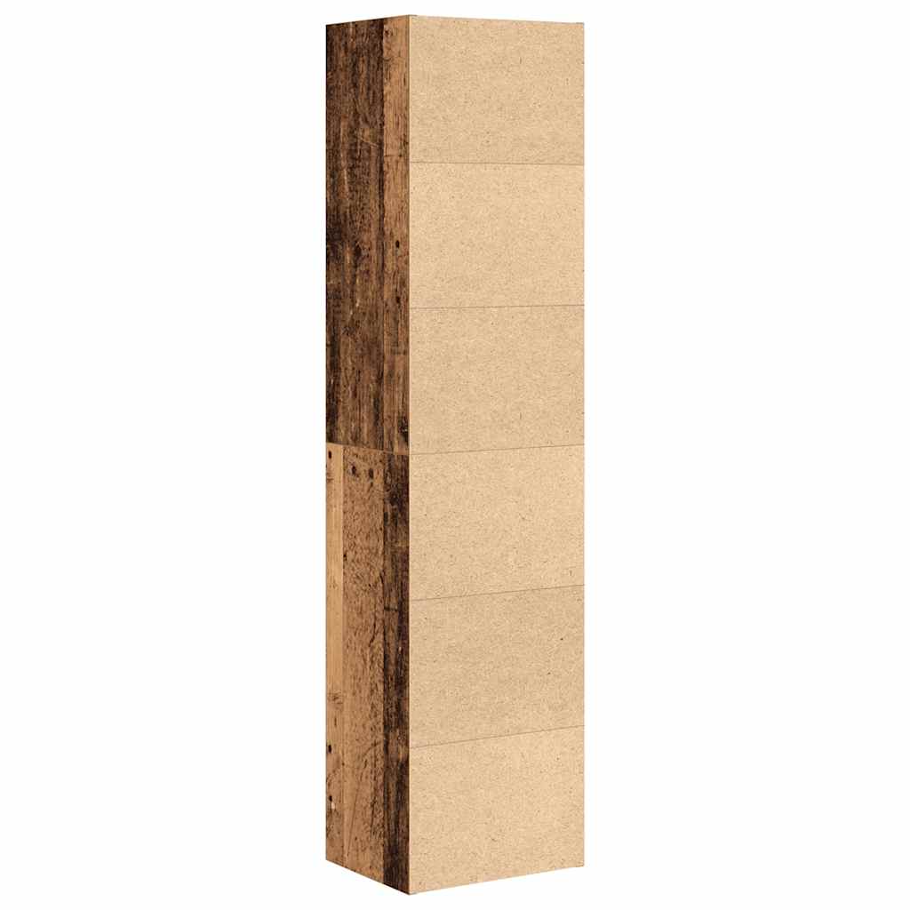 Boekenkast 31x24x127 cm bewerkt hout oud houtkleurig is nu te koop bij PeponiXL, paradijselijk wonen!